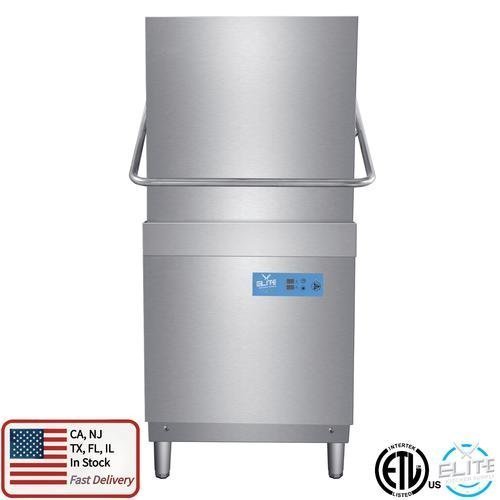 11-8.jpg Commercial High-Temperature Hood Type Dishwasher, NSF Certified, 208240v 3-Phase, 50 Racks/Hour, Stainless Steel Restaurant Dish Machine, Silver - Image 1