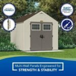 Suncast Tremont 8×10 BMS8100 Outdoor Resin Storage Shed - Image 3
