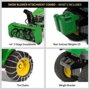 John Deere 44 in. Two-Stage Snow Blower Attachment Complete Package for 100 Series Tractors with 42 in. or 48 in. Decks - Image 3