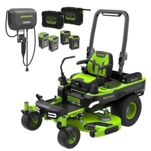 Greenworks 60V 54″ MaximusZ Zero Turn Riding Mower with 20.0 Ah, 8.0 Ah & 4.0 Ah Batteries and 1.5kW Charger