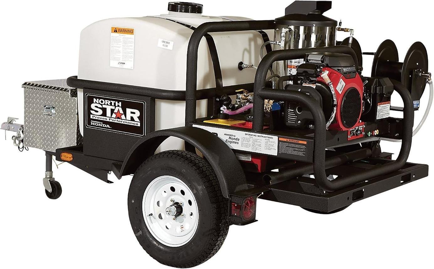 Northstar Trailer-Mounted Hot Water Commercial Pressure Washer 4000 PSI
