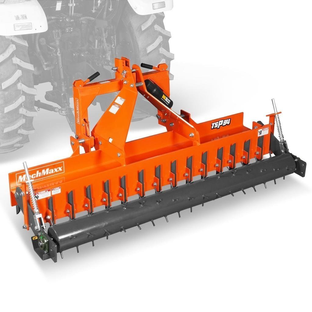 84″ Heavy Duty Soil Pulverizer, Single Spiked Roller, 29 Shanks, Category 1 and 2