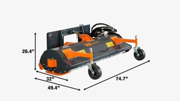 TMG 72″ Hydraulic Flail Mower for Skid Steer Quick Attach - Image 3