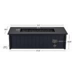 Real Flame Aegean 70″ Rectangle Propane Fire Table - Image 3