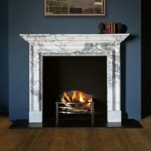 Marble Fire Surround Italian Arabescato - Image 2