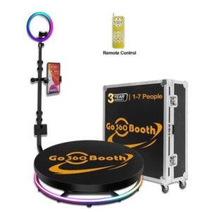360 Photo Booth – Video Booth Platform Automatic Rotating Selfie Camera - Image 3