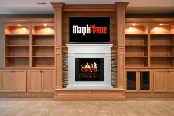 MagikFlame 28′′ Insert HoloFlame Fireplace with Realistic Flames, Sound and Heater - Image 2