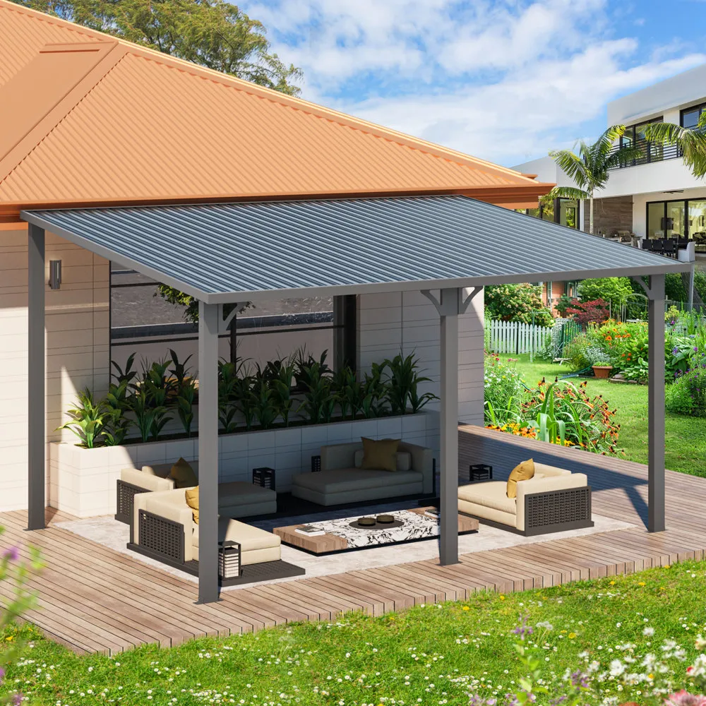 Hardtop Gazebo With Galvanized Steel Sloping Roof