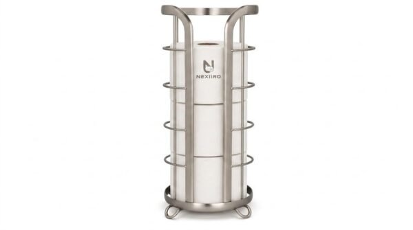 NEXIIRO Freestanding Toilet Paper Holder Stand & Reserve Storage Organizer