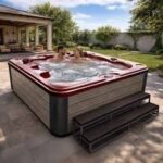 American Spas 7-Person 40-Jet Premium Acrylic Bench Spa Standard Hot Tub with Ozonator and 5.5kW Heater - Image 3