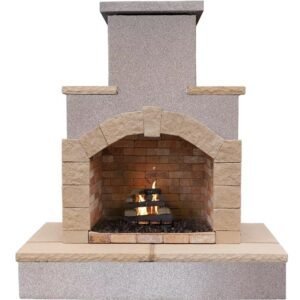Cal Flame 78 in. Tile and Stucco Propane Gas Outdoor Fireplace - Image 3