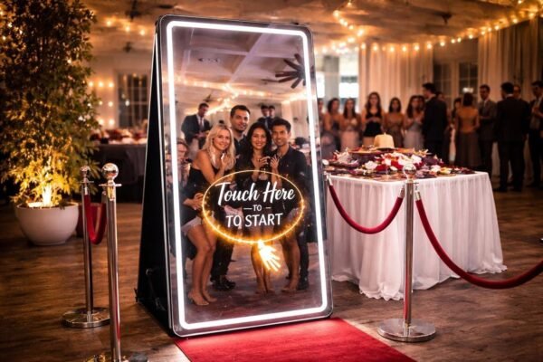 Portable 60inch Photo Booth Machine with 32inch LCD Touch Screen Magic Mirror Selfie Machine APP Control with Flight Case for Events Party - Image 3